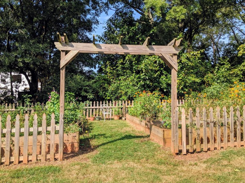 Wood Trellis Installation