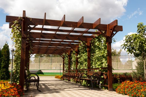 Wood Pergola Installation